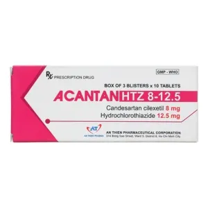 A.T Acantan 8mg/12,5mg (H/30v) – Thuốc hạ huyết áp tối ưu, kết hợp Candesartan và Hydroclorothiazid