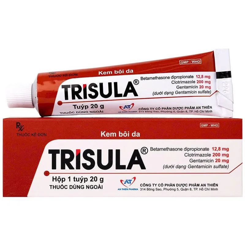 A.T Trisula 20gr - Thuốc Bôi Điều Trị Viêm Da, Chống Ngứa Với Triamcinolone Acetonide