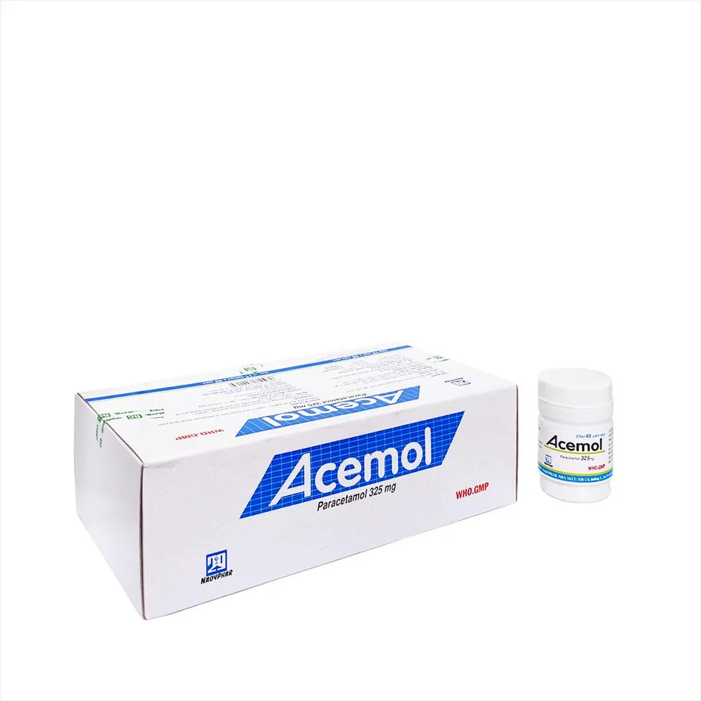 Acemol 325mg Nadyphar (H/15c) – Thuốc Giảm Đau Hạ Sốt Tiện Lợi Cho Cả Gia Đình