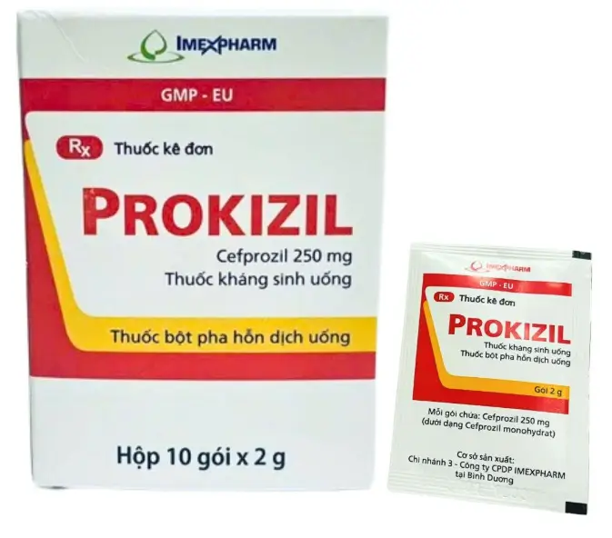 PROKIZIL 250MG Điều trị bệnh nhiễm trùng đường hô hấp, tiết niệu, ngoài da
