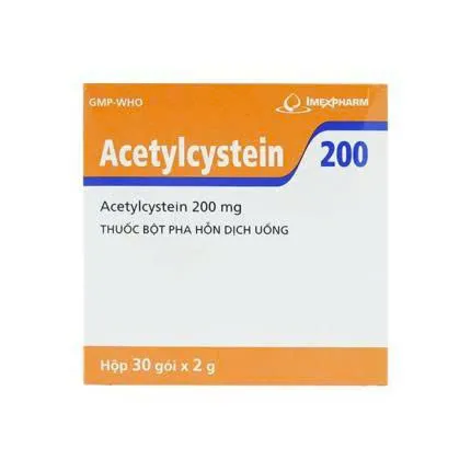 Acetylcystein 200mg Imex (H/30g) – Thuốc Long Đờm Acetylcysteine Chính Hãng Imex Điều Trị Ho Có Đờm Hiệu Quả