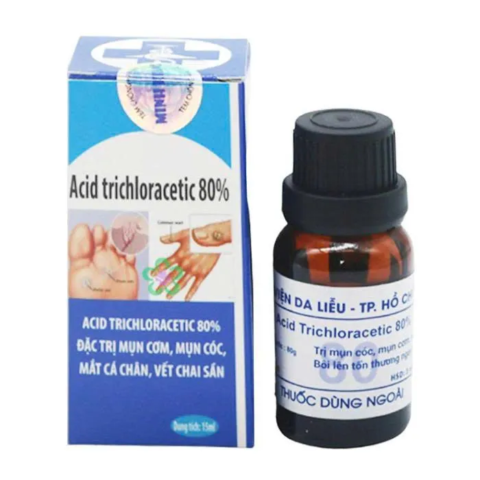 Acid Trichloracetic 80% - Dung dịch điều trị mụn cóc, mụn thịt, sùi mào gà hiệu quả cho chuyên gia y tế