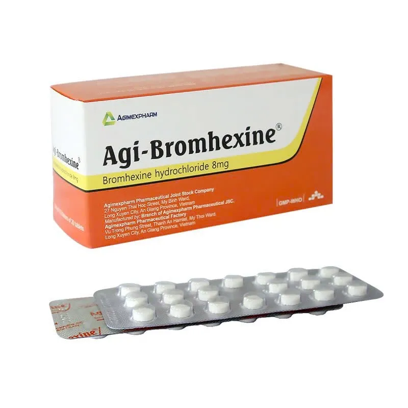 Agi Bromhexin 8mg Agimexpharm - Thuốc Làm Loãng Đờm Điều Trị Viêm Phế Quản Cấp Mạn Tính