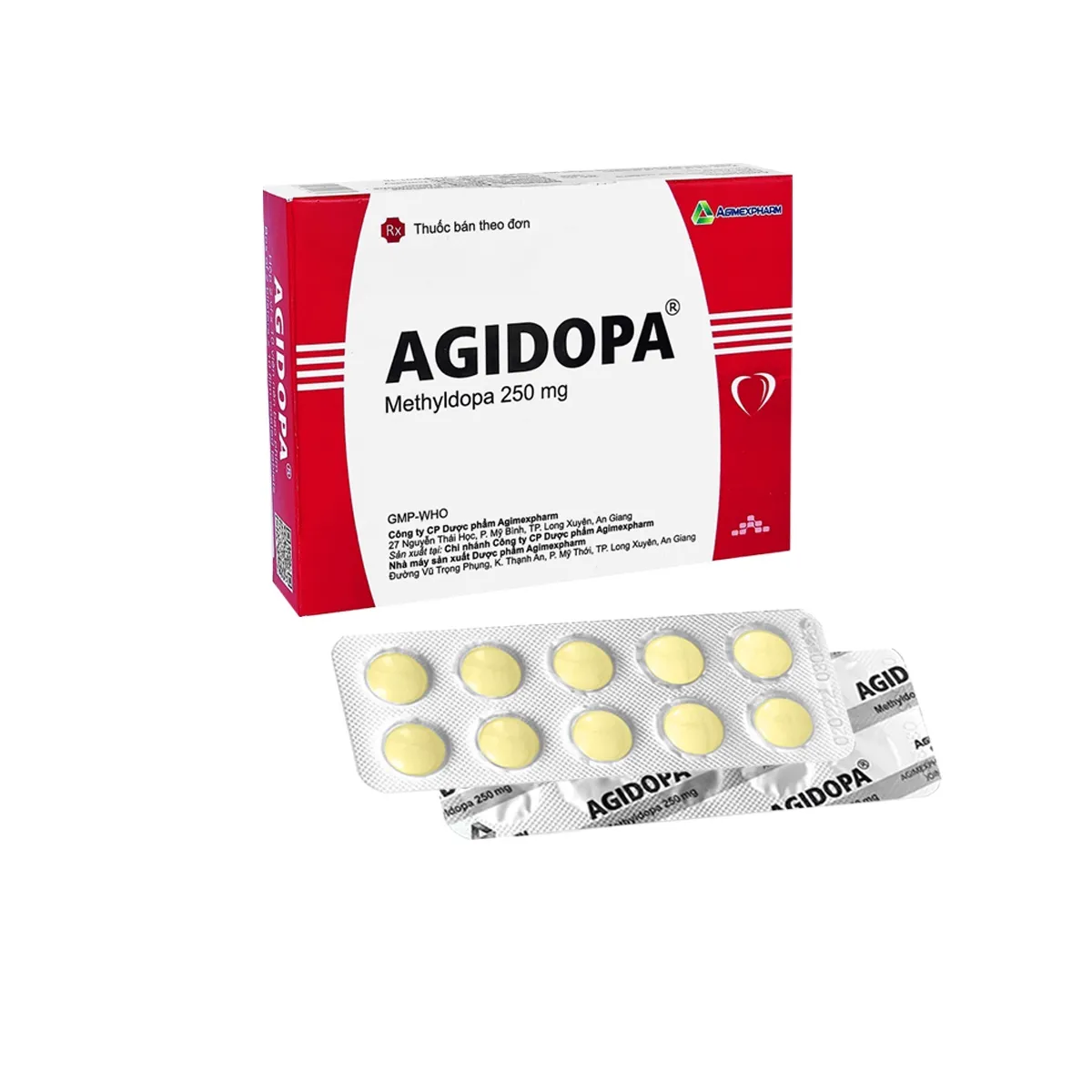 Agidopa 250mg Agimexpharm - Thuốc Điều Trị Tăng Huyết Áp Chuyên Biệt An Toàn