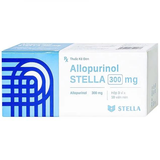 Allopurinol 300mg Stella H/100v – Thuốc Trị Gout, Tăng Acid Uric Máu, Sỏi Thận Uy Tín | Stellapharm