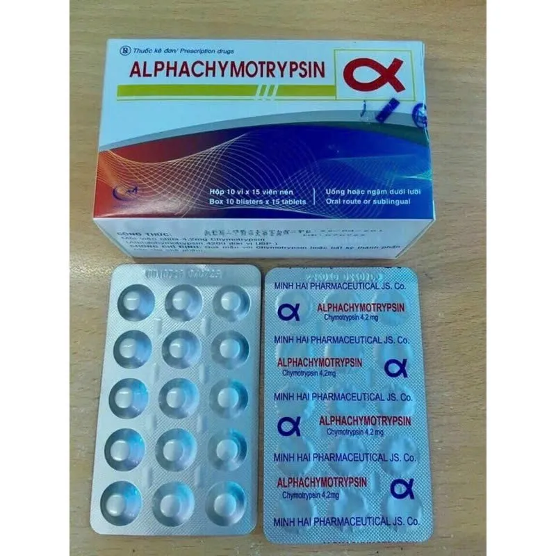 Alphachymotrypsin 4200 IU Minh Hải H/30v – Thuốc Trị Phù Nề Chấn Thương, Phẫu Thuật, Bỏng | Minh Hải