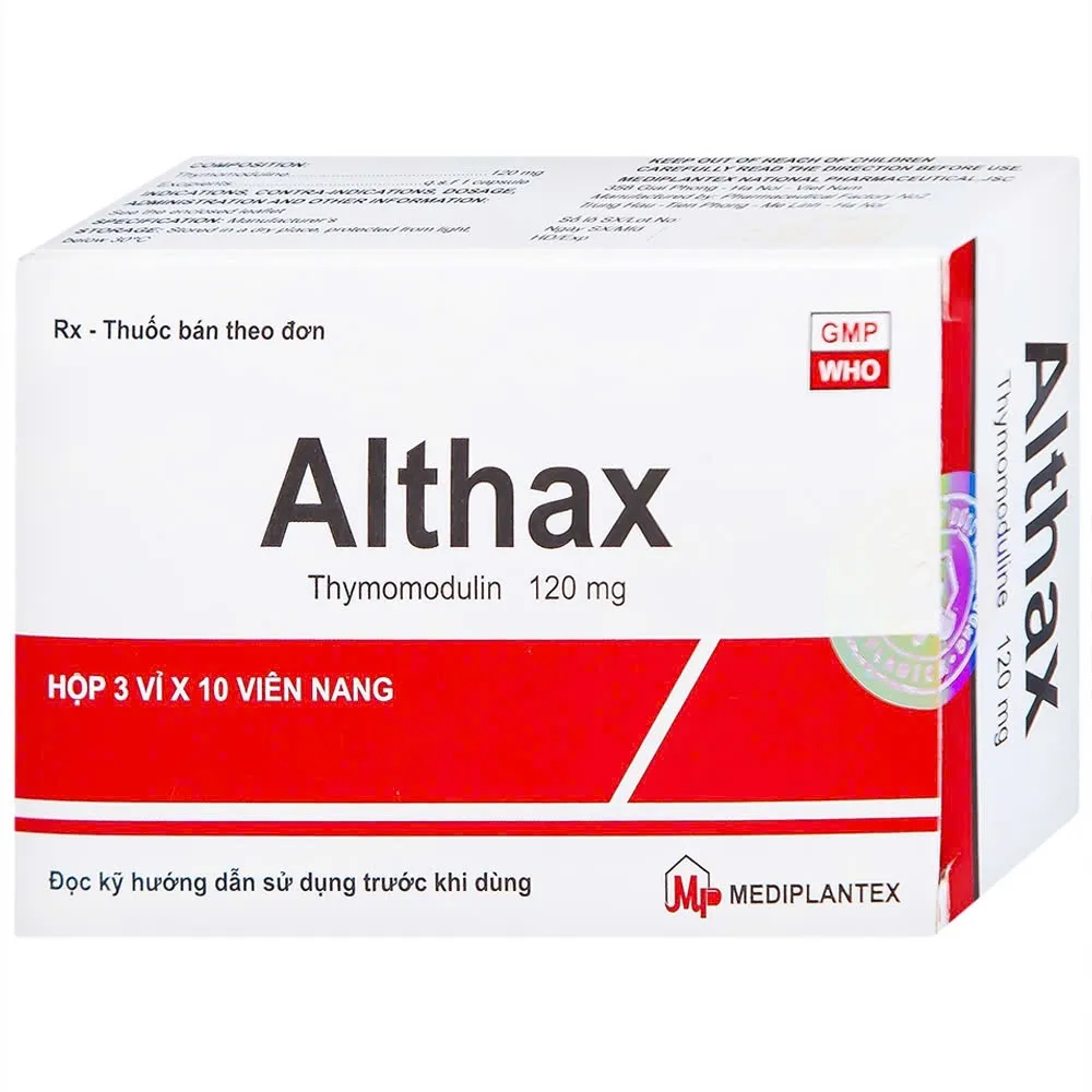 Althax 120mg Mediplantex – Hỗ trợ điều trị viêm mũi dị ứng, nhiễm khuẩn hô hấp hiệu quả