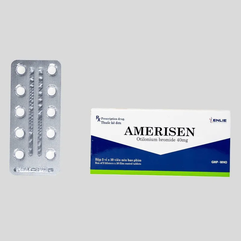 Thuốc Amerisen 40mg Enlie điều trị hội chứng đại tràng kích thích (3 vỉ x 10 viên)