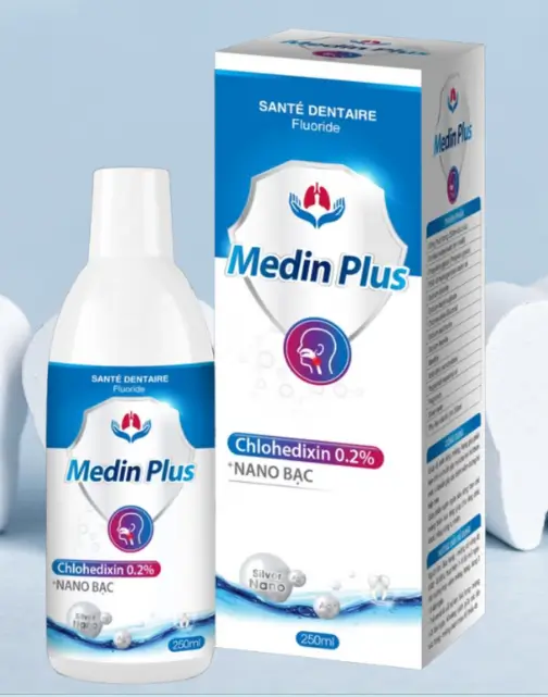 NƯỚC SÚC MIỆNG CÓ NANO BẠC MEDIN PLUS 250 ML
