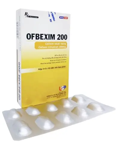Viên nén Ofbexim 200 USP điều trị nhiễm khuẩn đường tiết niệu (3 vỉ x 10 viên)