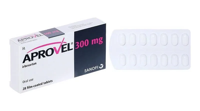 Aprovel 300mg Sanofi (H/28v) – Thuốc điều trị tăng huyết áp (2 vỉ x 14 viên)