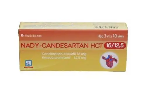 Thuốc  Nady-Candesartan HCT 16/12,5 điều trị tăng huyết áp