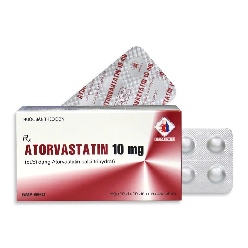Atorvas 10mg DMC (H/100v) – Thuốc điều trị giảm cholesterol toàn phần, LDL – cholesterol và apolipoprotein B ở những bệnh nhân tăng cholesterol nguyên phát và rối loạn chuyển hóa lipid hỗn hợp