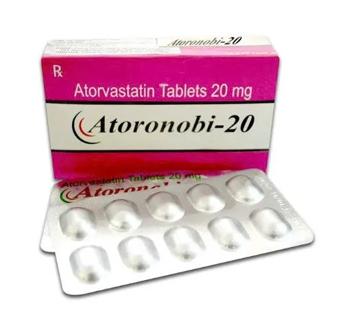 Atoronobi 20 Mepro (H/100v) – Thuốc ức chế sự sản sinh cholesterol ở gan bằng cách ức chế một enzyme tạo cholesterol có tên là HMG CoA reductase