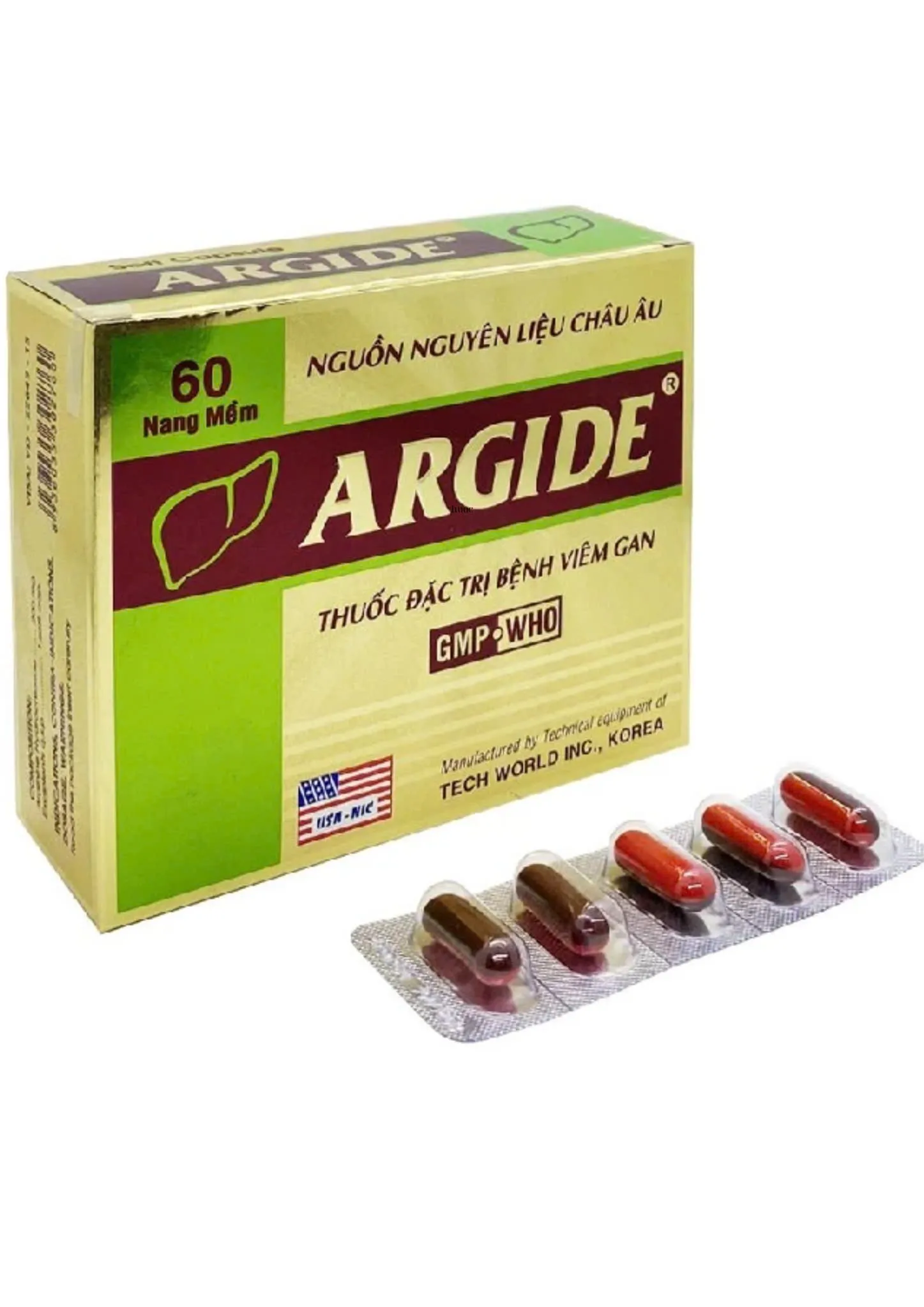 Argide Arginine Nic (H/60v) - Thuốc đặc trị bệnh viêm gan