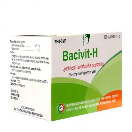 Bacivit H Mebiphar (H/100g) – Men vi sinh Lactobacillus acidophilus giúp cân bằng tiêu hóa hiệu quả