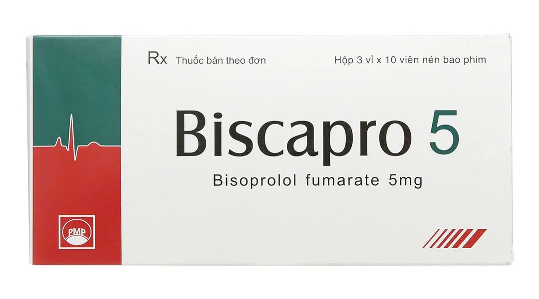 Biscapro 5mg Pyme (H/30v) – Viên nén điều trị huyết áp, đau thắt ngực, phục hồi tim mạch & kiểm soát suy tim