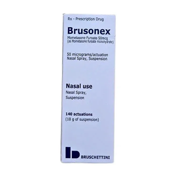 Brusonex 50mcg Bruschettini (C/140lx) – Spray xịt mũi điều trị viêm mũi dị ứng & polyp mũi hiệu quả