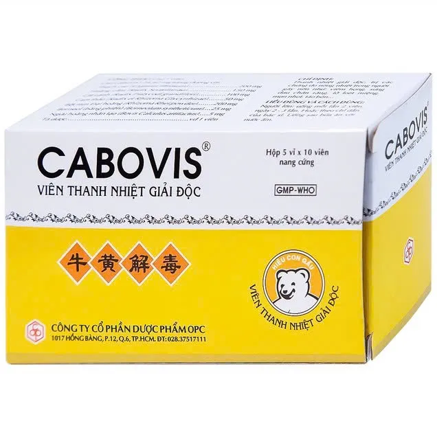 Cabovis OPC (H/50v)  – Viên nang Thanh nhiệt giải độc, trị viêm họng, mụn nhọt, táo bón