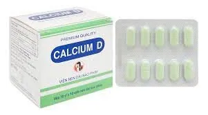 Calcium D Robinson (H/100v/nén) – Viên nén Calcium gluconat 500 mg + Vitamin D₃ 200 IU