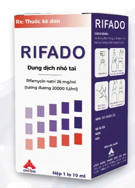 RIFADO – Kháng sinh nhỏ tai điều trị chảy mủ tai hiệu quả