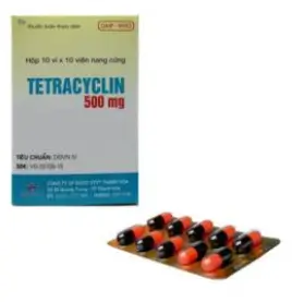 Thuốc Tetracyclin 500mg (Hộp 10 vỉ x 10 viên) - Điều trị nhiễm khuẩn (Thepharco)