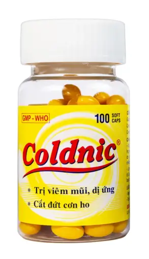 Thuốc Coldnic USA-NIC Pharma điều trị viêm mũi, dị ứng, cắt đứt cơn ho (100 viên)