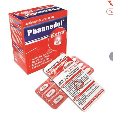 Viên nén Phaanedol Extra Usa – Nic Pharma giảm nhức đầu, đau răng, đau bụng kinh (180 viên)