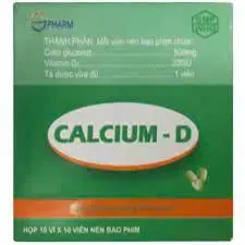 Calcium-D S.Pharm (H/100v) – Bổ sung Canxi & Vitamin D₃, hỗ trợ xương chắc khỏe