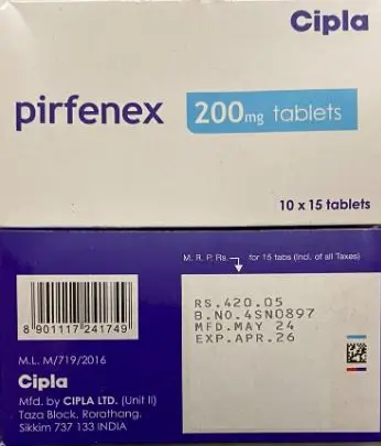 Thuốc Pirfenex 200mg điều trị Xơ phổi vô căn