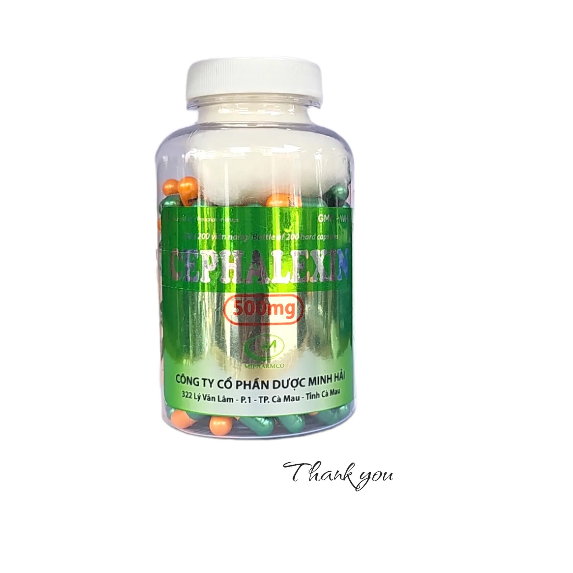 Cefalexin 500mg Minh Hải (C/200v) – Kháng sinh Cephalosporin thế hệ 1, điều trị nhiễm khuẩn hô hấp, tiết niệu và da hiệu quả