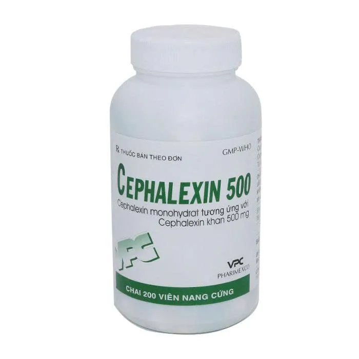 Cefalexin 500mg VPC (C/200v) – Điều trị nhiễm khuẩn hô hấp & tiết niệu hiệu quả