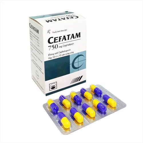 Cefatam 750 mg Pyme (Hộp 100 viên nang) — Điều trị nhiễm khuẩn hô hấp & tiết niệu hiệu quả