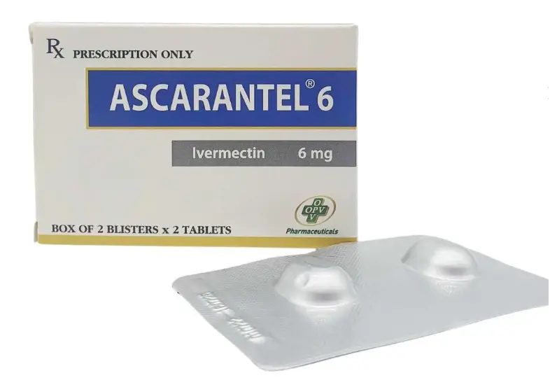 Ascaritel 6mg Điều trị bệnh giun chỉ Onchocerca