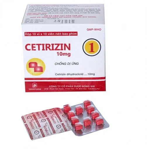 Cetirizine 10mg đỏ Dona (H/100v) – Giải pháp nhẹ nhàng cho dị ứng mũi & mề đay mạn tính