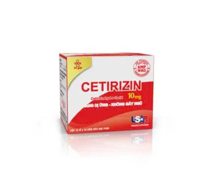 Cetirizin 10mg Usarichpharm (H/100v) – Giảm nhanh triệu chứng dị ứng, an toàn & tin cậy