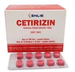 Cetirizin 10mg đỏ Enlie (H/100v) – Giảm nhanh triệu chứng dị ứng nhẹ nhàng & an toàn