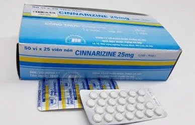Cinarizin 25mg Hà Nội (H/1250v) – Giảm chóng mặt & say tàu xe an toàn