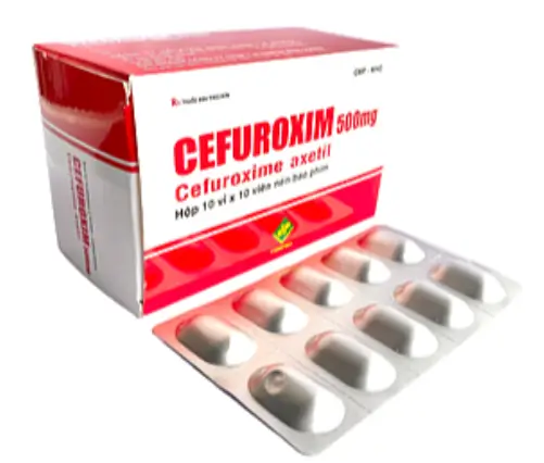Cefuroxim 500mg hộp 10 vỉ x 10 viên nén Vidipha