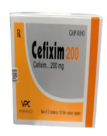 Cefixim 200mg hộp 2 vỉ x 10 viên nén Cửu Long