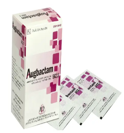 Augbactam 562,5mg hộp 12 gói x 3.2g Mekophar