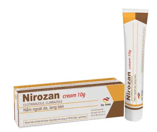 Nirozan cream bôi nấm ngoài da, lang ben tuýp 10g Giga Đức