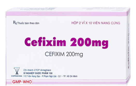 Cefixim 200mg hôp 2 vỉ x 10 viên nang Z150