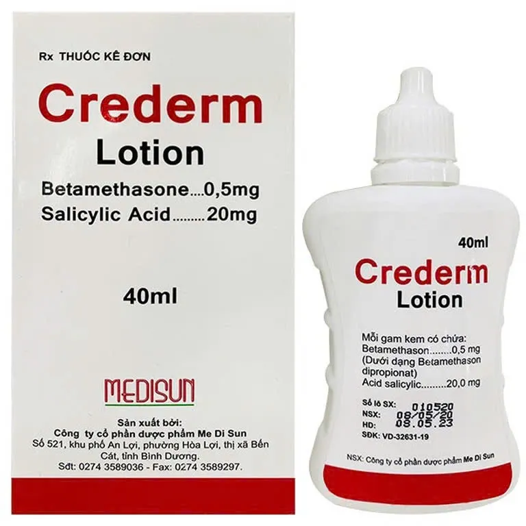 Crederm lotion Medisun (C/40ml) – Giảm viêm da, bong sừng hiệu quả