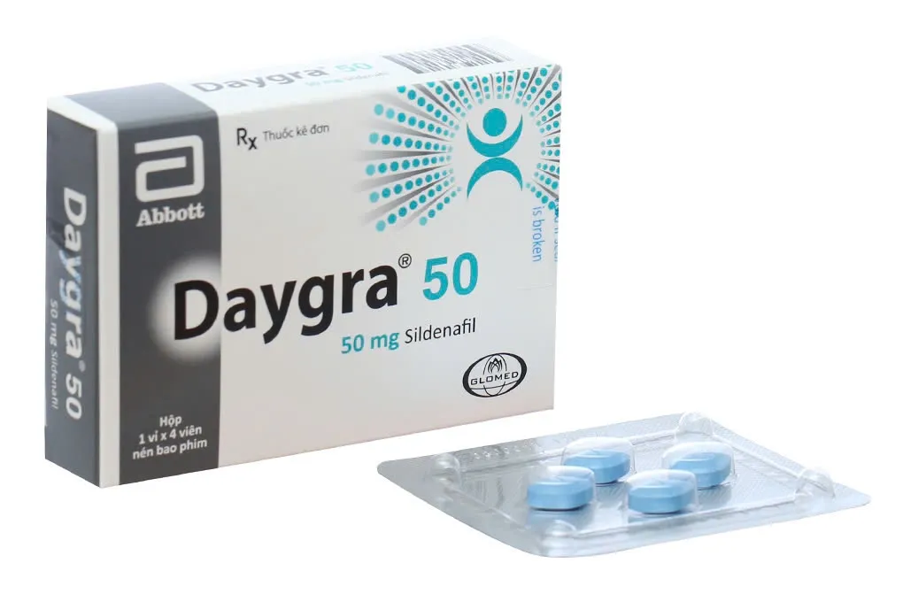 Dayra 50mg Abbott (H/4v) – Hỗ trợ rối loạn cương dương, tự tin phòng the