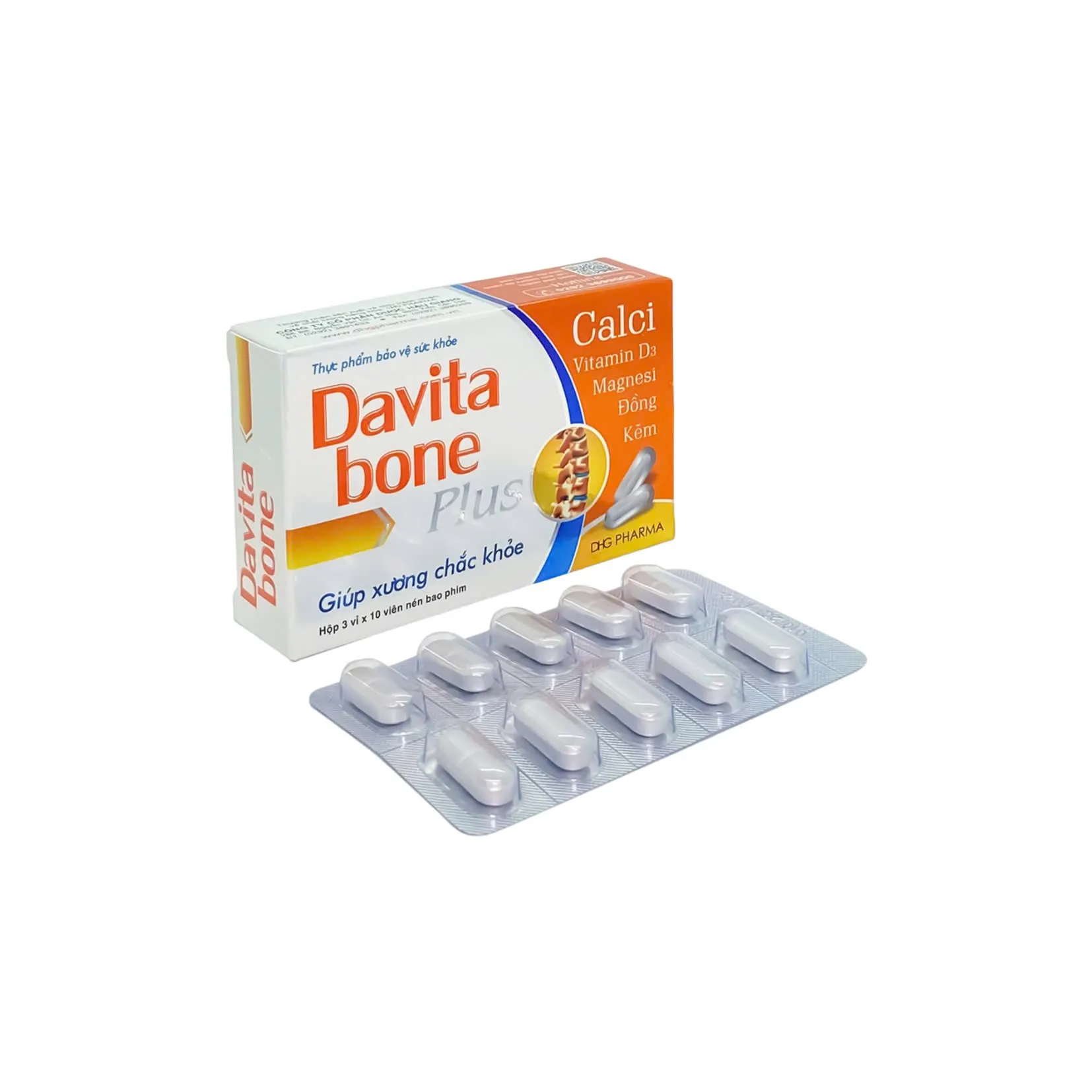 Davita Bone Plus DHG (H/30v) – Bổ xương chắc khỏe; phòng ngừa loãng xương toàn diện