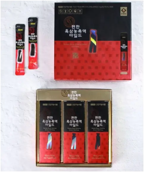 NƯỚC UỐNG HẮC SÂM KOREAN BLACK GINSENG EXTRACT MILD EASY (10ml x 30 gói)/ hộp - 편한흑삼농촉액마일