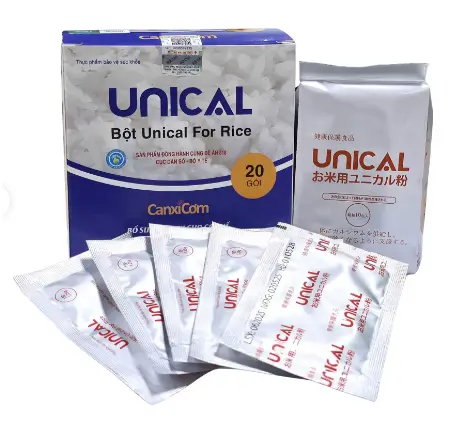Canxi cơm Unical for Rice hộp 20 gói x 200mg Nhật Bản