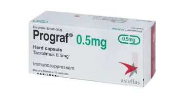 Prograf 0.5mg Astellas 5 vỉ x 10 viên – Điều trị phòng ngừa thải ghép