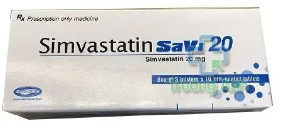 Thuốc Simvastatin Savi 20Mg – Hộp 3 vỉ x 10 viên